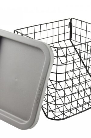 Tri Wheel Walker Wire Mesh Basket with Tray Lid