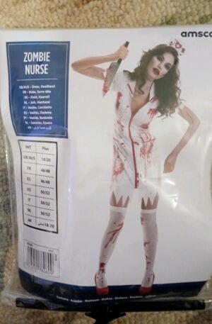 Halloween Party Supplies Zombie Nurse Costume Women's Size 18-20 Trick Or Treat
