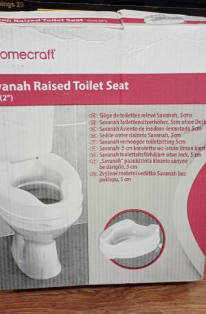 Homecraft Savanah Raised Toilet Seat Without Lid, 5cm (2"),