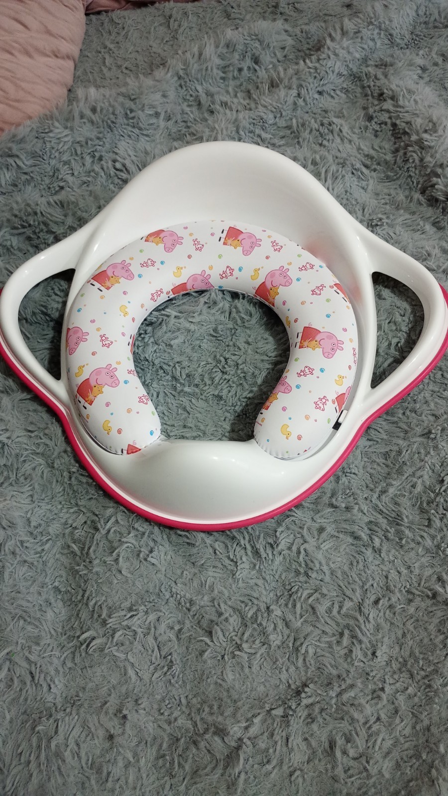 Peppa Pig Soft Padded Toilet Seat, White/Pink 18m+ Toddler, Max Weight 25kg