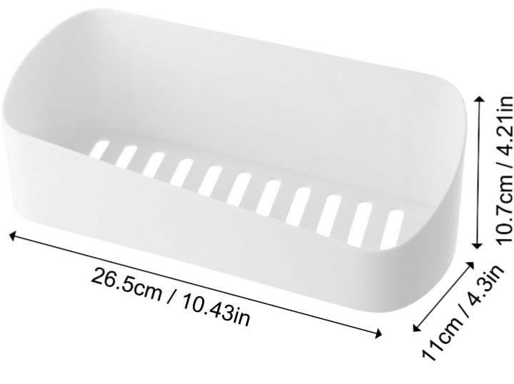 Bathroom Shelf Organizer, Adhesive Shower Caddy Plastic Bathroom Storage Rack