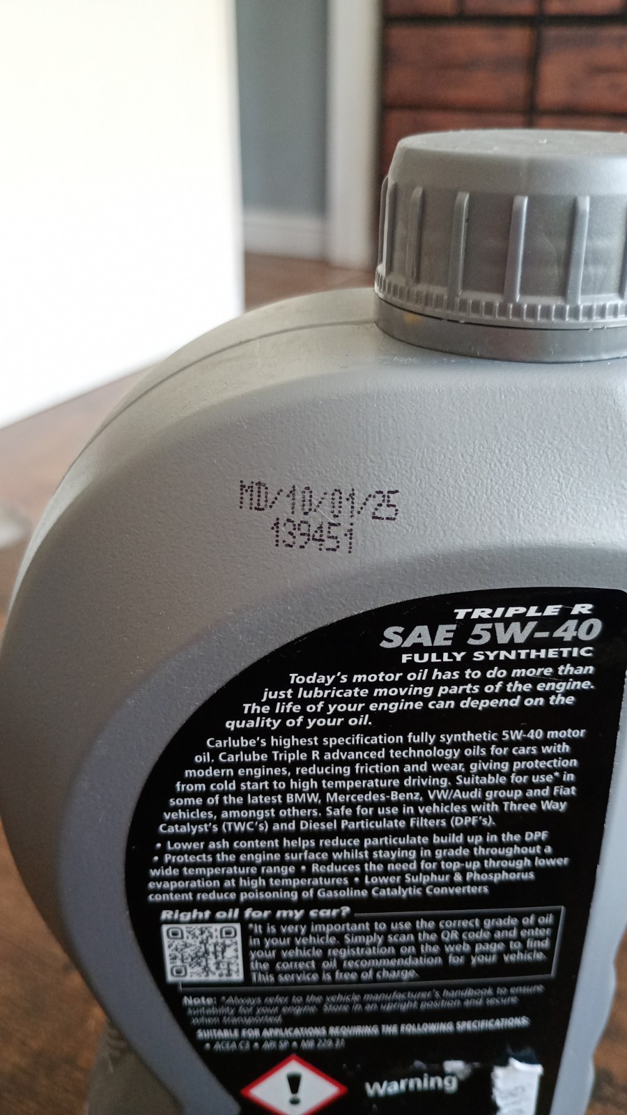 Carlube Fully Synthetic 5W-40 Oil 1 Litre - Image 3