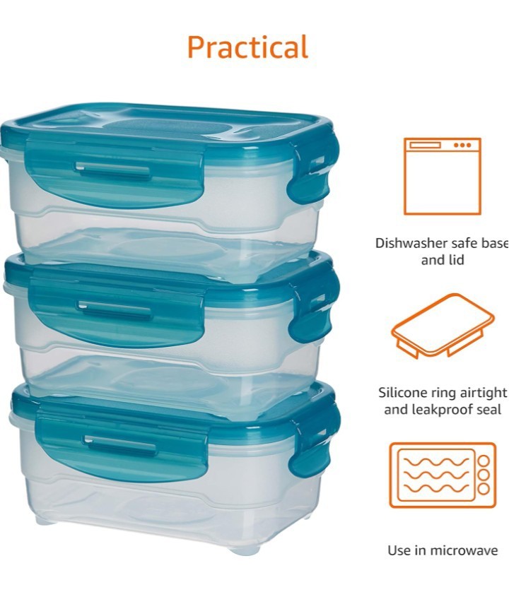 Food-Storage Set, 3 x 0.6 liter, Light Blue - Image 3