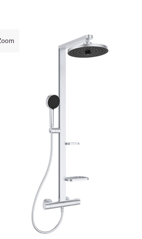 Ideal Standard Ceratherm Alu+ Silver Exposed Thermostatic Shower System