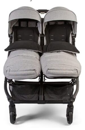 Red Kite Push Me Dubl - Side-by-Side Double/Twin Lightweight Stroller - Grey