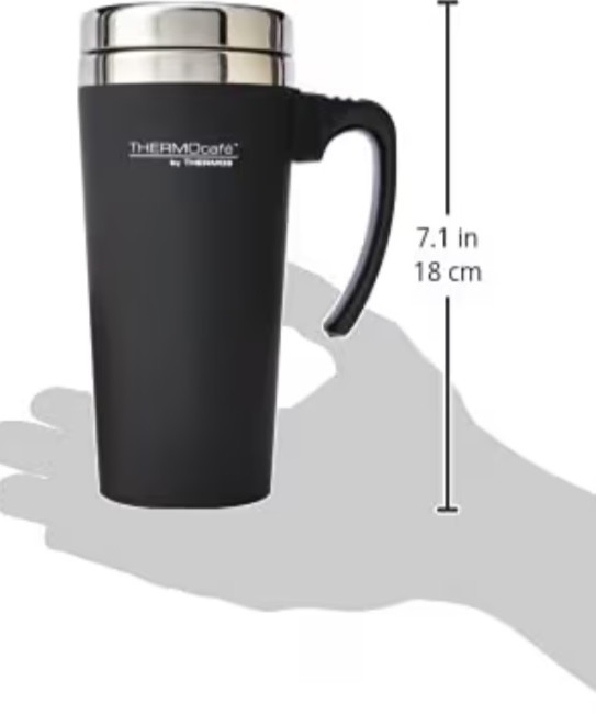 THERMOcafè by THERMOS 420 ml Plastic and Stainless Steel Soft Touch Travel Mug, - Image 5