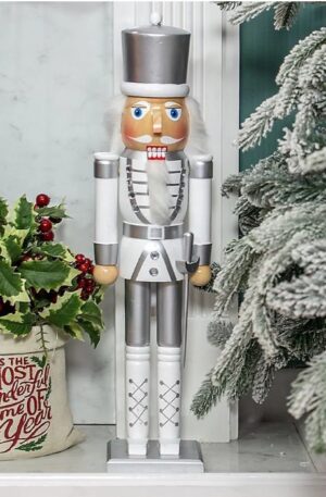 The Christmas Workshop 71049 50cm Tall Wooden Nutcracker Soldier, Small Scratch